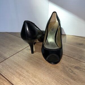 Guess by Marciano Black Peep-Toe Heels – Size 8.5